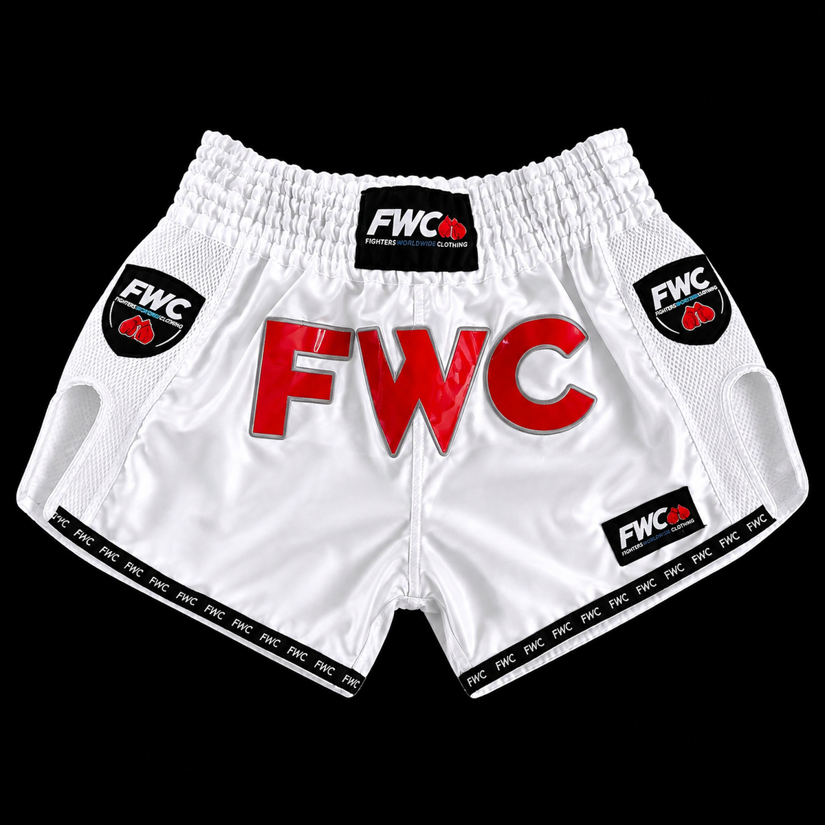 Elite White Mauy Thai Short